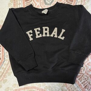 Black toddler “Feral”  Sweatshirt